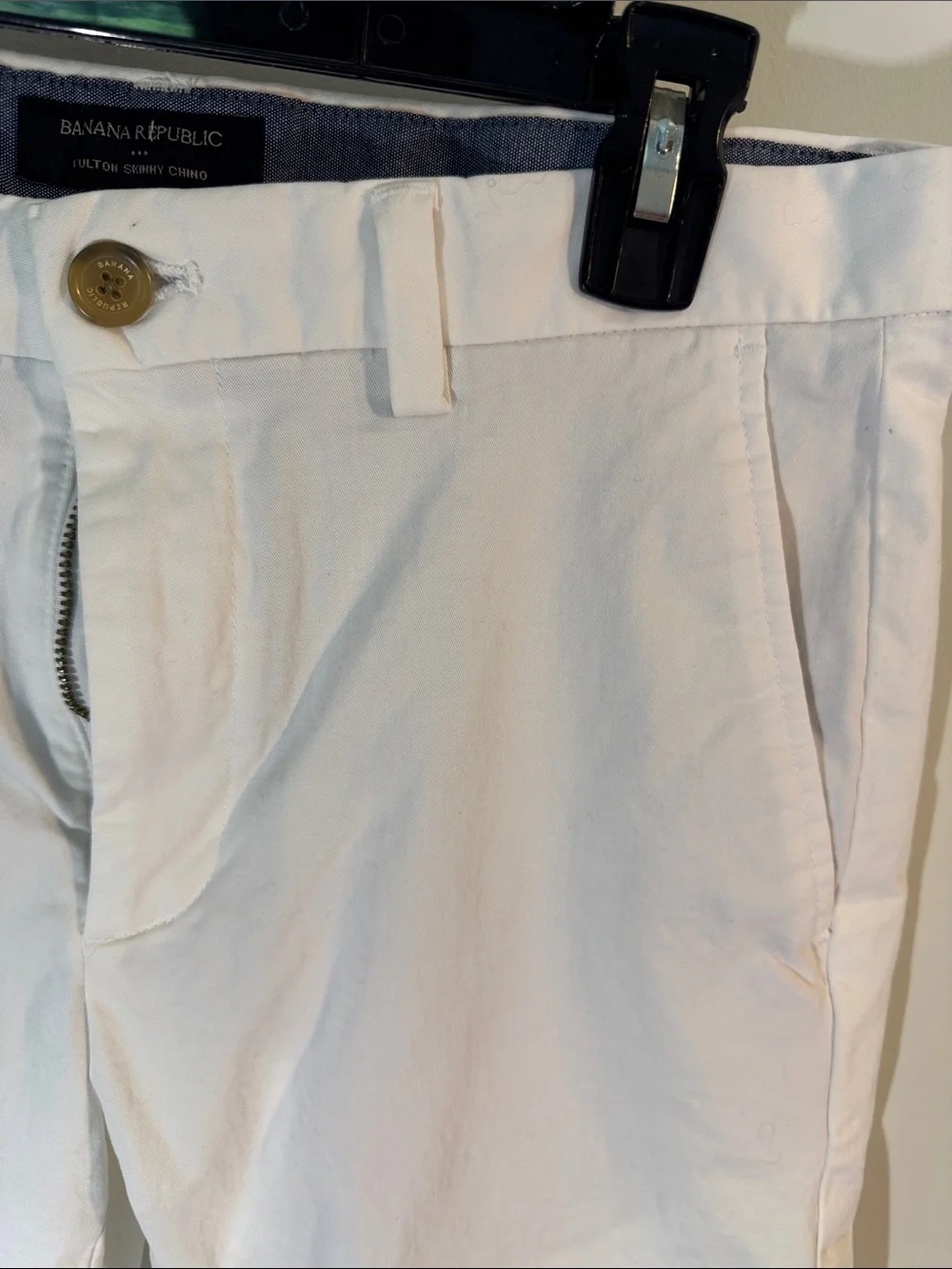 Banana Republic Men's Cream Chino Pants